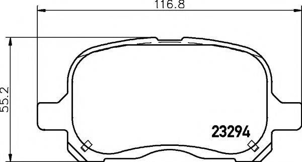 Комплект гальмівних колодок, дискове гальмо PAGID T1229