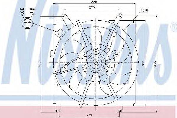 Вентилятор, охолодження двигуна NISSENS 85238