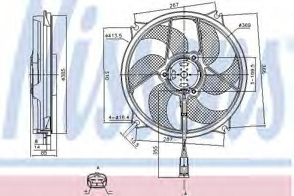 Вентилятор, охолодження двигуна NISSENS 85561