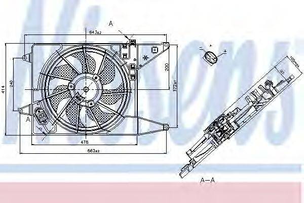 Вентилятор, охолодження двигуна NISSENS 85710