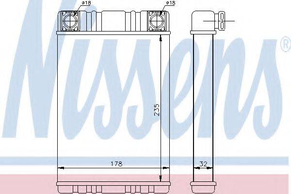 Теплообмінник, опалення салону NISSENS 72028