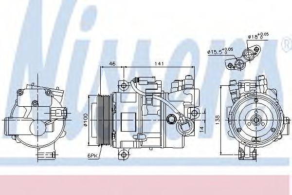 Компресор, кондиціонер NISSENS 89043