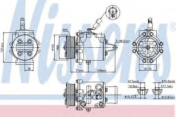 Компресор, кондиціонер NISSENS 89591