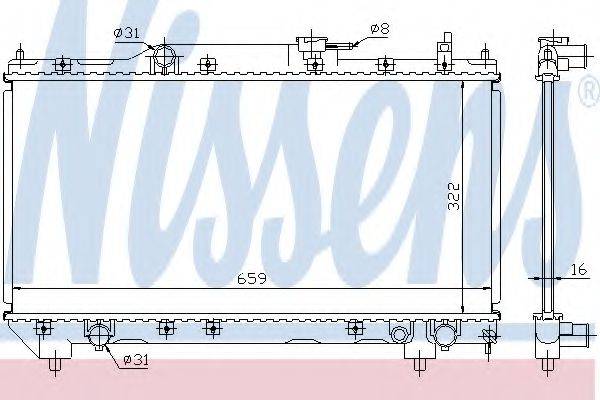 Радіатор, охолодження двигуна NISSENS 64781A