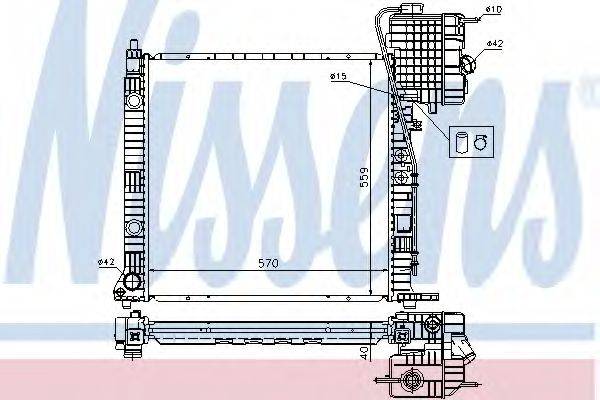 Радіатор, охолодження двигуна NISSENS 62559A