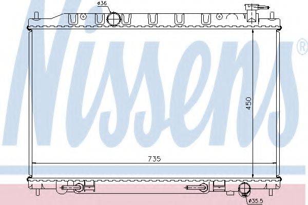 Радіатор, охолодження двигуна NISSENS 68712