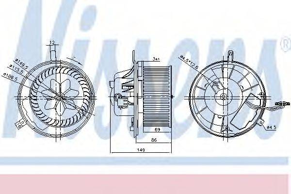 Вентилятор салону NISSENS 87032