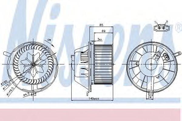 Вентилятор салону NISSENS 87034