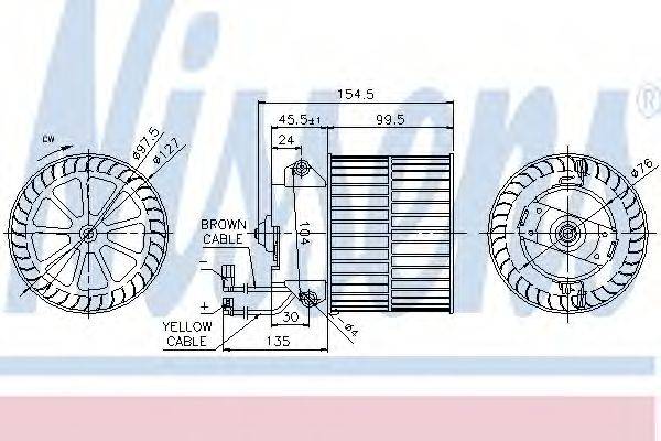 Вентилятор салону NISSENS 87057