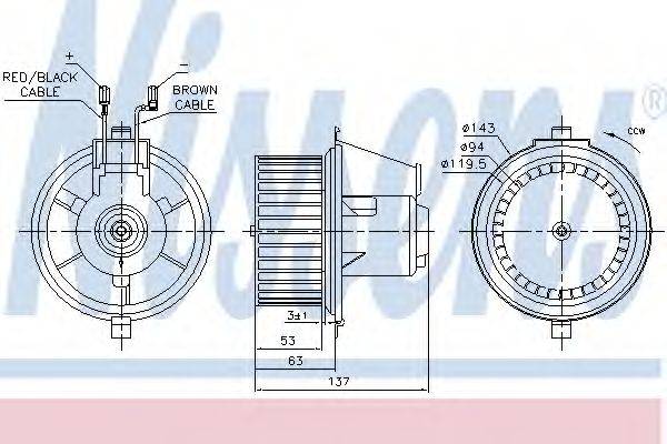 Вентилятор салону NISSENS 87148