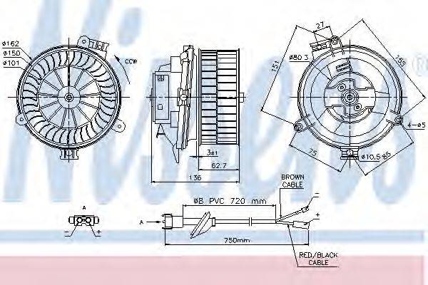 Вентилятор салону NISSENS 87153