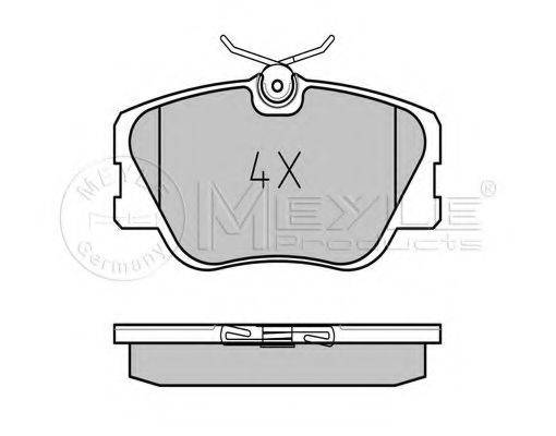 Комплект гальмівних колодок, дискове гальмо MEYLE 025 209 4119/PD