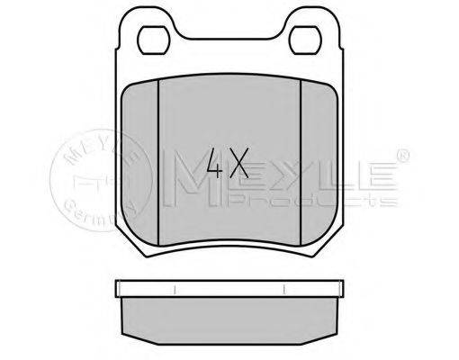 Комплект гальмівних колодок, дискове гальмо MEYLE 025 210 5115