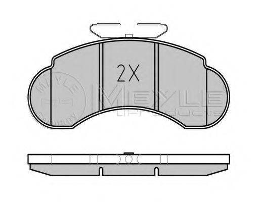 Комплект гальмівних колодок, дискове гальмо MEYLE 025 215 7314