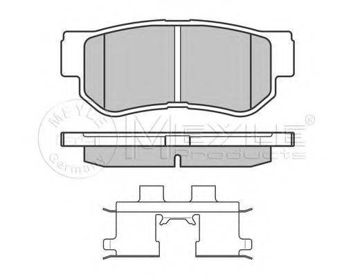 Комплект гальмівних колодок, дискове гальмо MEYLE 025 235 4314/W