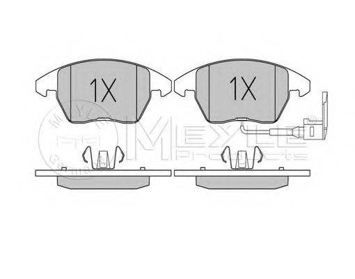 Комплект гальмівних колодок, дискове гальмо MEYLE 025 235 8720/PD