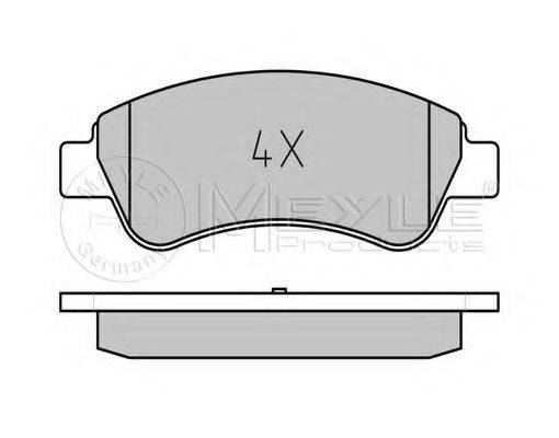 Комплект гальмівних колодок, дискове гальмо MEYLE 025 235 9919/PD