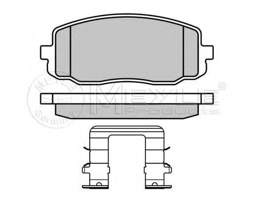 Комплект гальмівних колодок, дискове гальмо MEYLE 025 242 7516/W