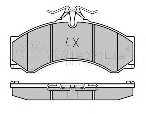 Комплект гальмівних колодок, дискове гальмо MEYLE 025 290 7620/PD