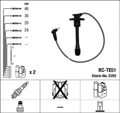 Комплект дротів запалення NGK 5355