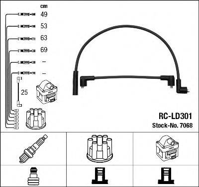 Комплект дротів запалення NGK 7068