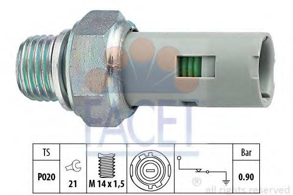 Датчик тиску масла FACET 7.0153