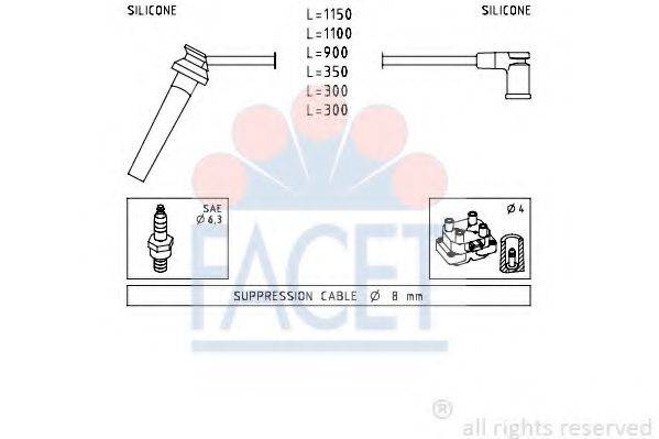 Комплект дротів запалення FACET 4.7214