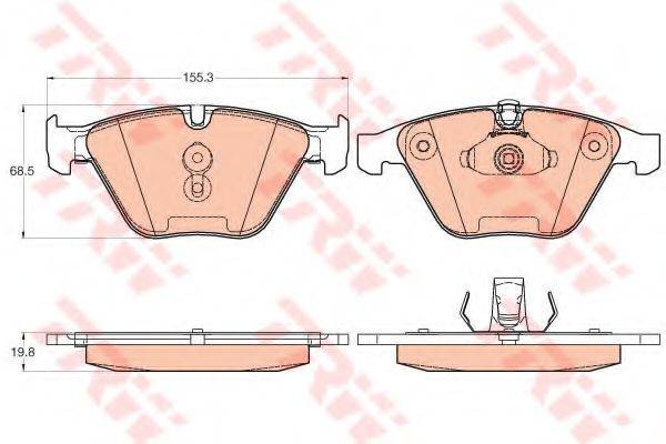 Комплект гальмівних колодок, дискове гальмо TRW GDB2021