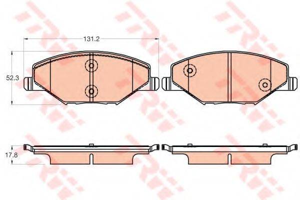 Комплект гальмівних колодок, дискове гальмо TRW GDB2027