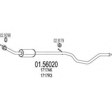 Середній глушник вихлопних газів MTS 01.56020