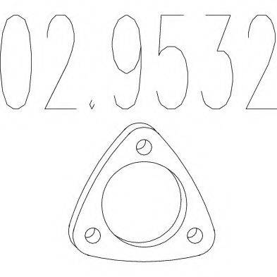 Прокладка, труба вихлопного газу MTS 02.9532