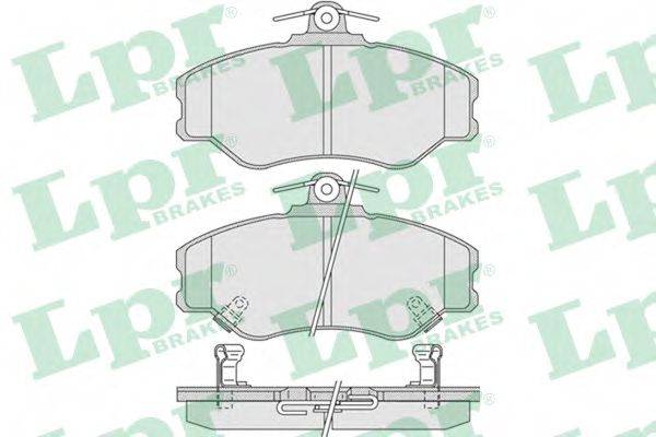 Комплект гальмівних колодок, дискове гальмо LPR 05P1009
