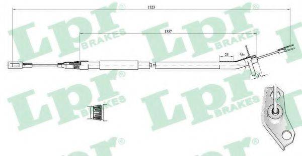 Трос, стоянкова гальмівна система LPR C0446B