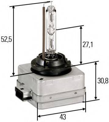 Лампа розжарювання, основна фара; Лампа розжарювання, основна фара HELLA 8GS 009 028-621