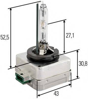 Лампа розжарювання, основна фара; Лампа розжарювання, основна фара HELLA 8GS 009 028-311