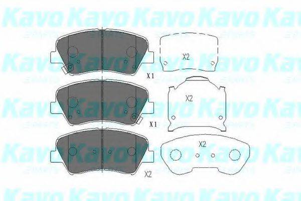 Комплект гальмівних колодок, дискове гальмо KAVO PARTS KBP-3030