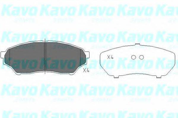 Комплект гальмівних колодок, дискове гальмо KAVO PARTS KBP-5514