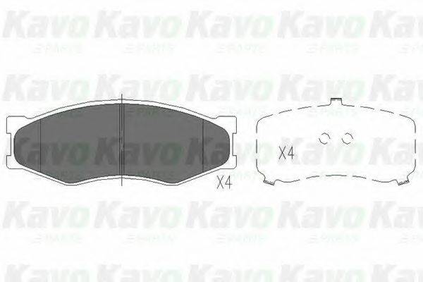 Комплект гальмівних колодок, дискове гальмо KAVO PARTS KBP-6522