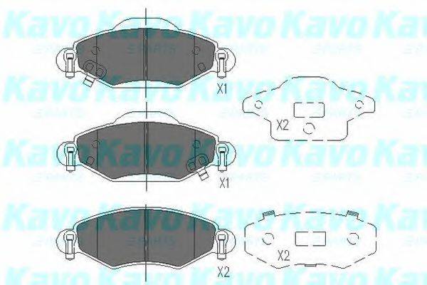 Комплект гальмівних колодок, дискове гальмо KAVO PARTS KBP-9023