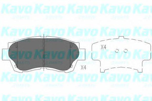 Комплект гальмівних колодок, дискове гальмо KAVO PARTS KBP-9042