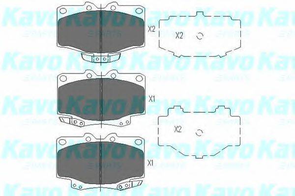 Комплект гальмівних колодок, дискове гальмо KAVO PARTS KBP-9048