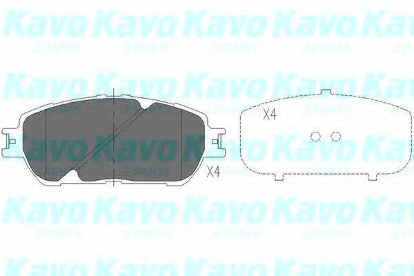 Комплект гальмівних колодок, дискове гальмо KAVO PARTS KBP-9090