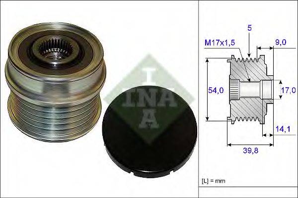 Механізм вільного ходу генератора INA 535 0171 10