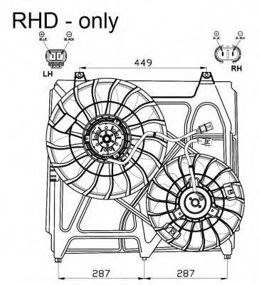 Вентилятор, охолодження двигуна NRF 47549