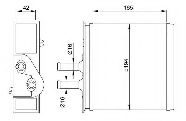 Теплообмінник, опалення салону NRF 53204