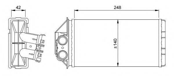 Теплообмінник, опалення салону NRF 53561