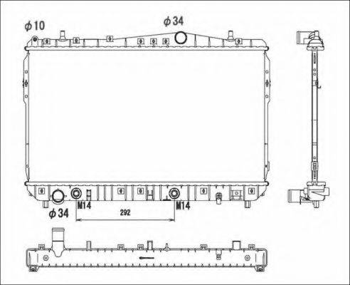 Радіатор, охолодження двигуна NRF 53732