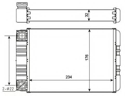 Теплообмінник, опалення салону NRF 54274