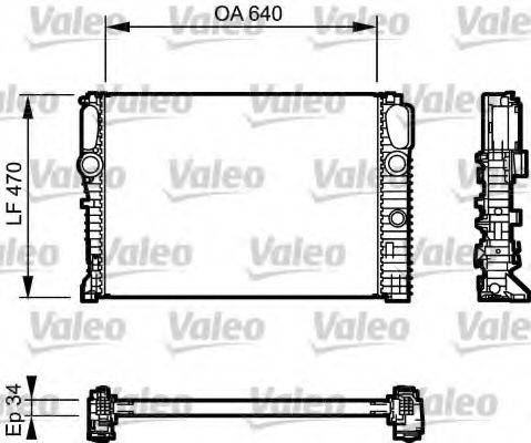 Радіатор, охолодження двигуна VALEO 732849