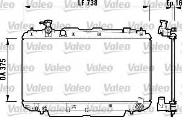 Радіатор, охолодження двигуна VALEO 734182